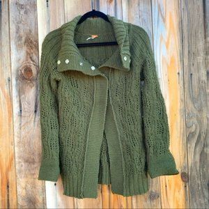 Free People Knitted Cowl Neckline Long Cardigan